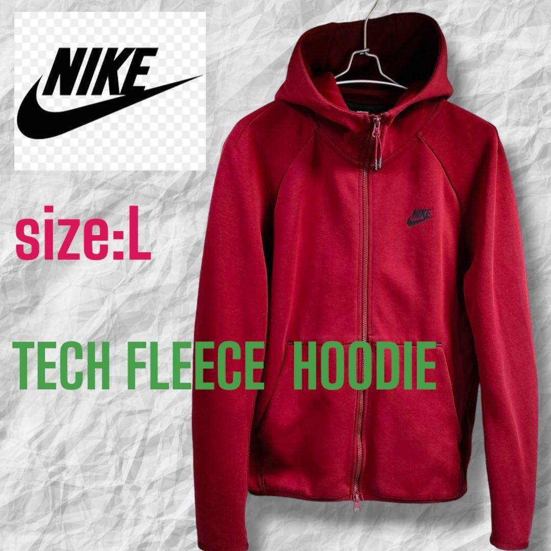NIKE◇テックフリース フルジップ パーカー◇L/ワインレッド - メルカリ
