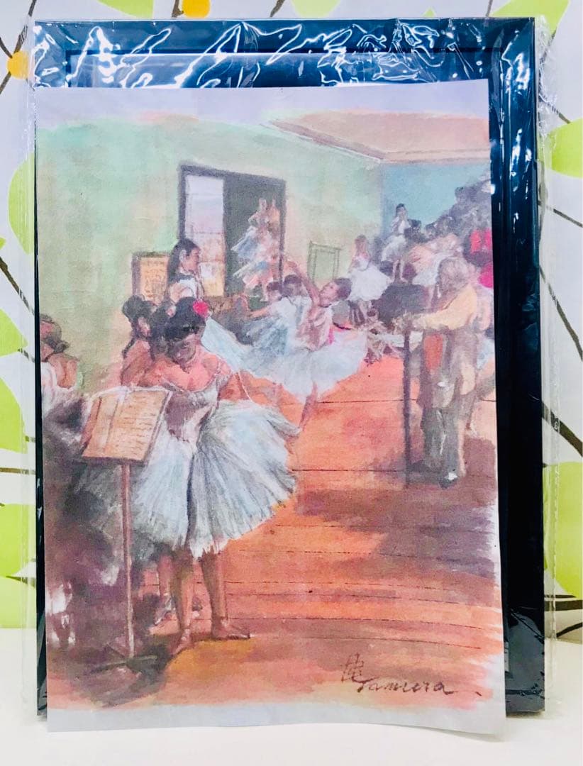 ドガのフリーハンドによる水彩画での模写水彩画 作品