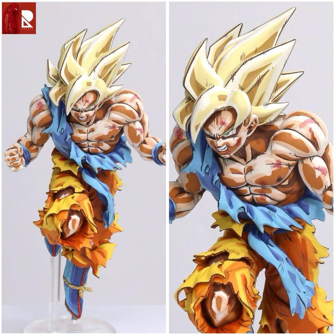 ジャンプ50周年　超サイヤ人孫悟空　リペイント 2D 二次元彩色 フィギュア