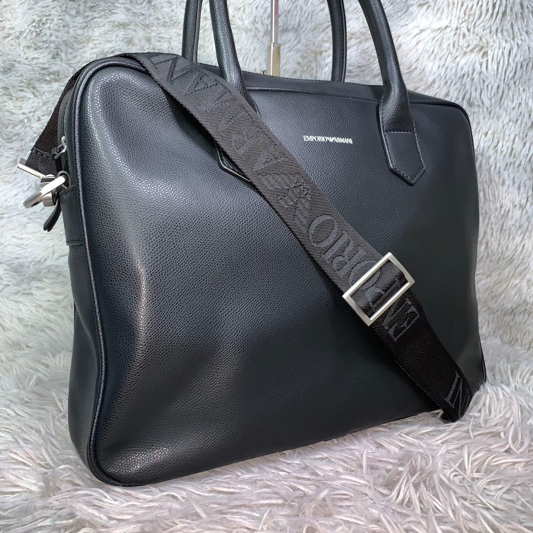 美品 EMPORIOARMANI 2way ビジネスバッグ ショルダーバッグ