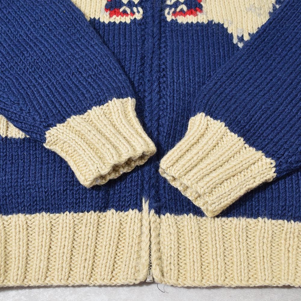 90s ALASKA カウチン ニット セーター S 古着 アメカジ ビンテージ