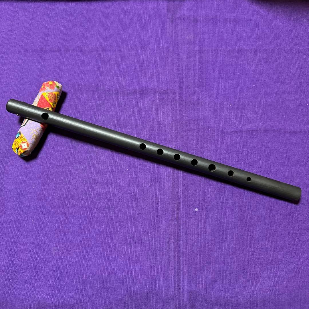武道具　調律済み　護身具　鉄笛　鉄篠笛　六本調子　全鋼（ 手の内寸鉄手慣らし鉄扇