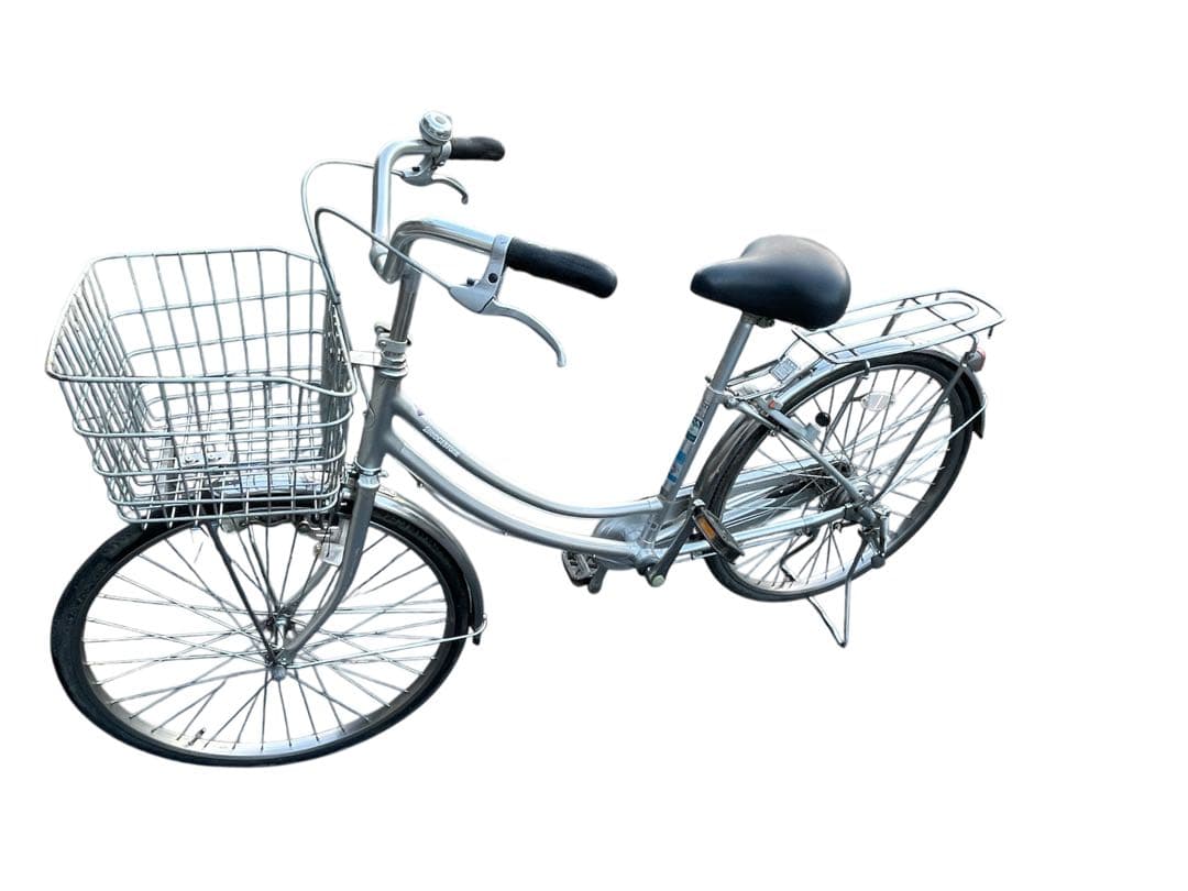 シティサイクル シルバー 前カゴ付き 送料無料 自転車用前カゴ ワイドカゴ ステンレス D-55ST シティ