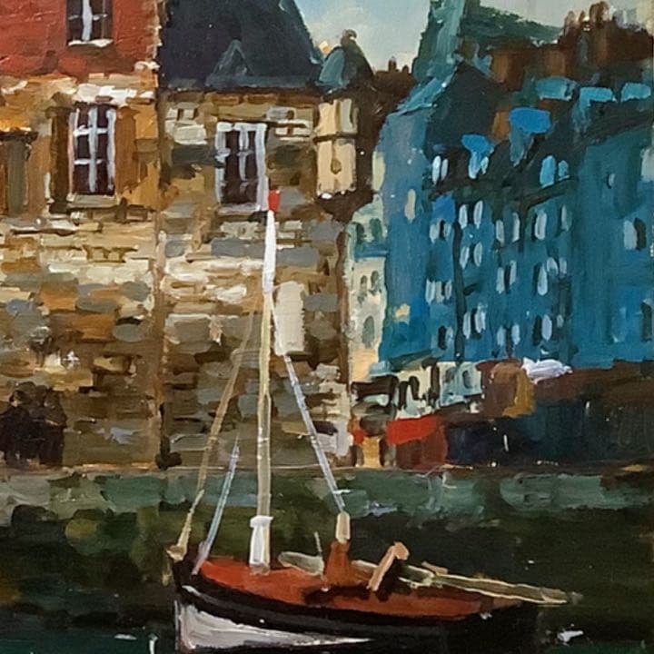 嶋津俊則/オンフルール】油絵 額縁付き サインあり(4号) - メルカリ