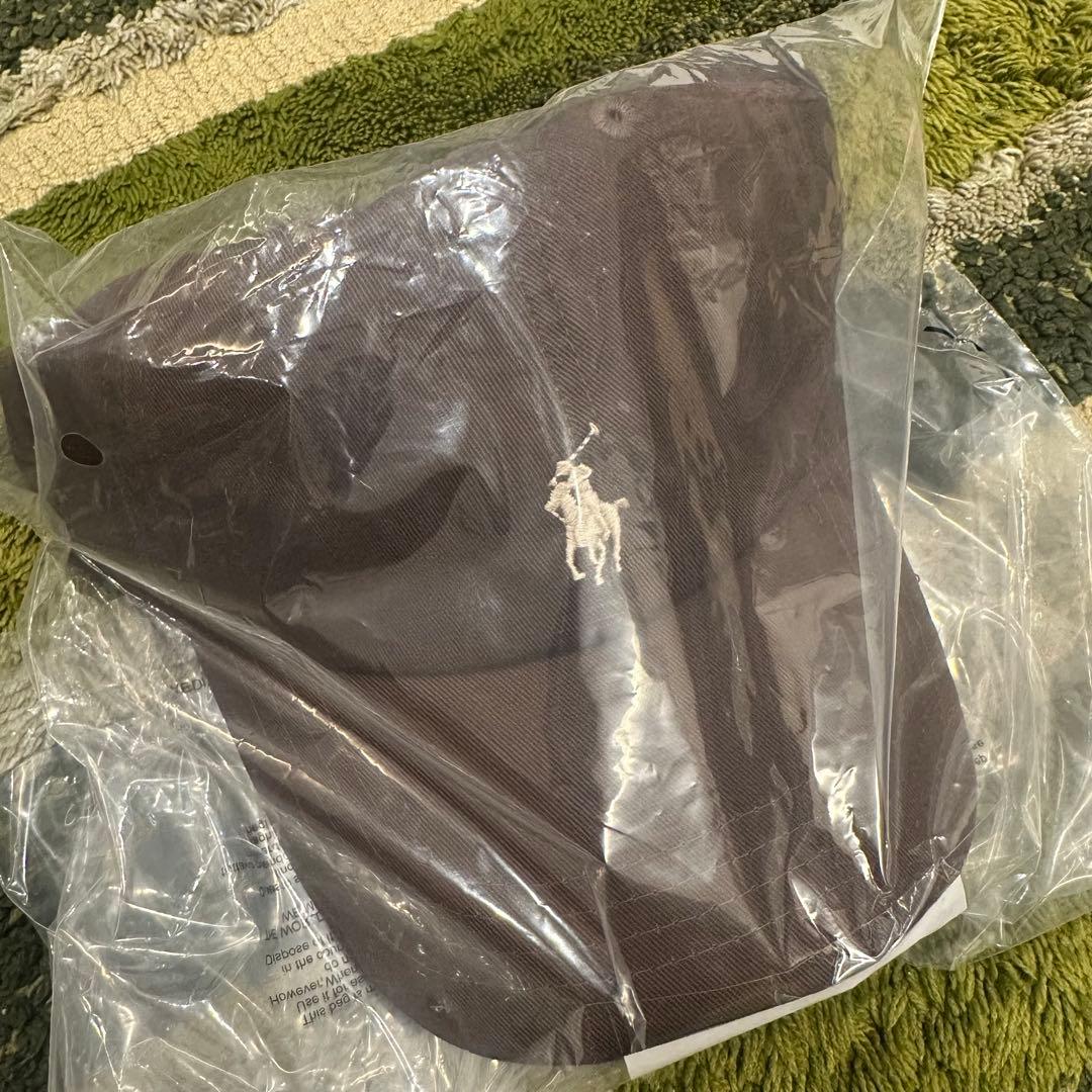 希少 POLO ポロラルフローレン キャップ ブラウン ホワイトベージュ 茶