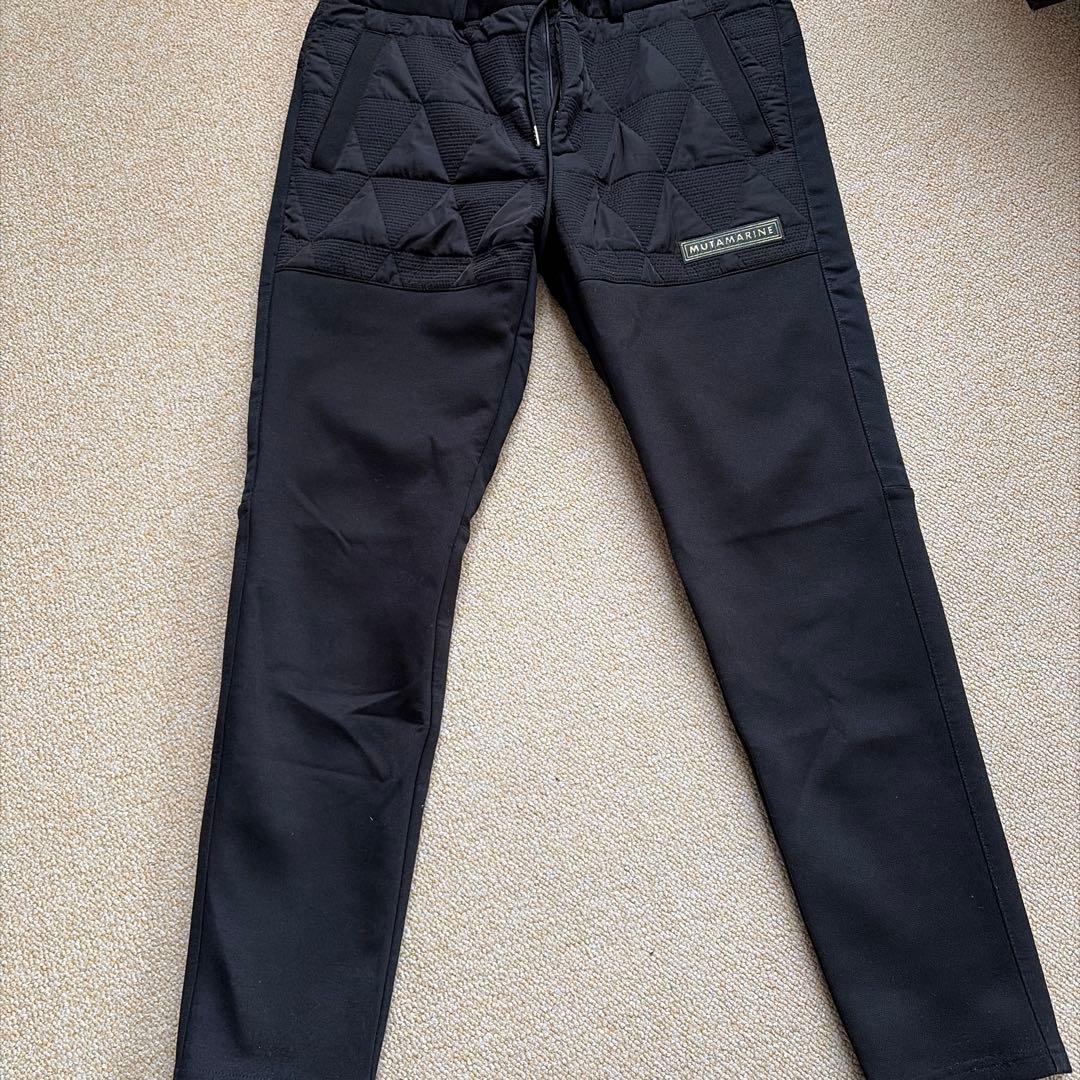 MUTAMARINE ブラックパンツ キルティングポケット muta MARINE GOLF ムータマリンゴルフ メンズ レディース キルティング