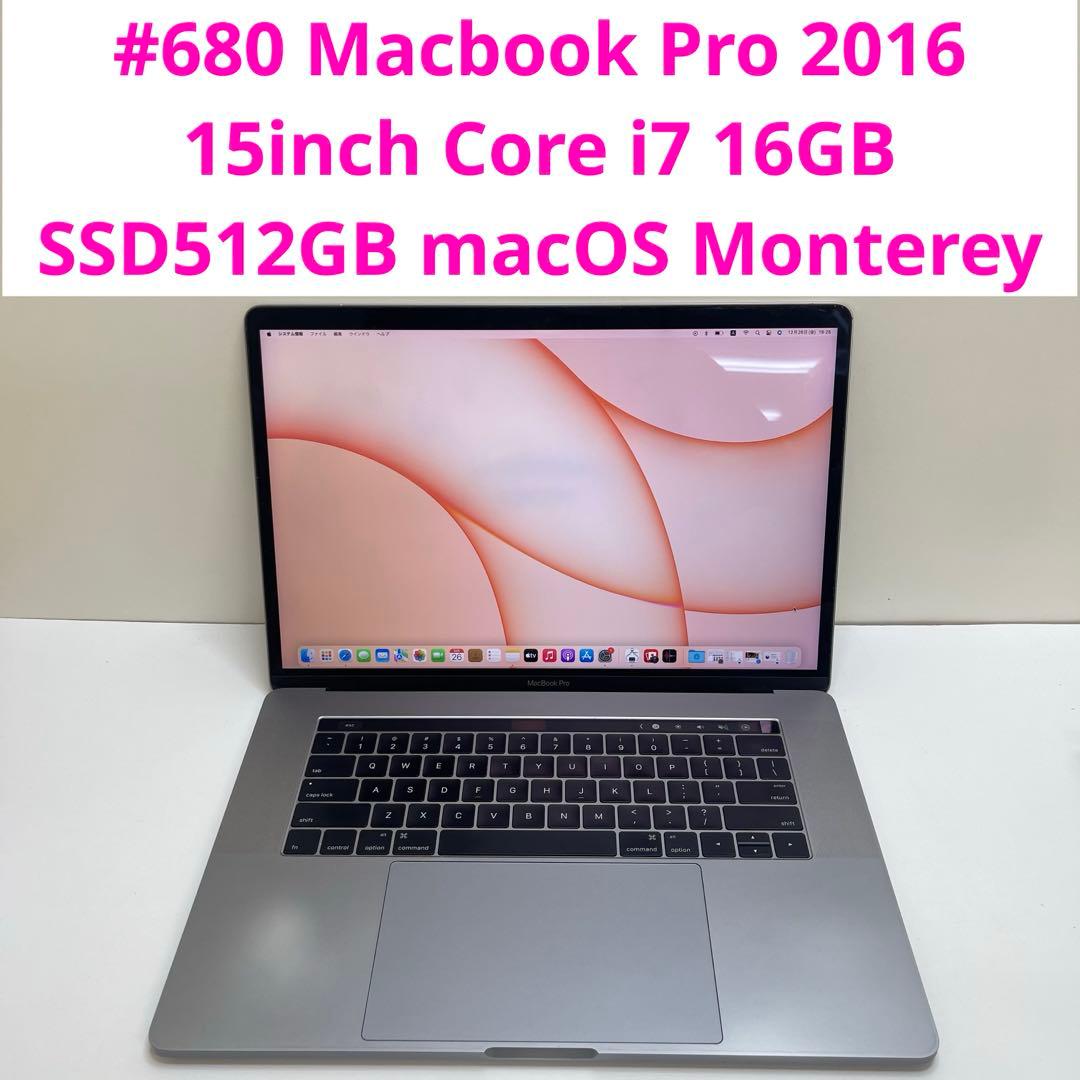 MacBook本体 #680 Macbook Pro 2016 15inch i7 16GB 512 Amazon.com: Apple 2016 MacBook Pro with 2.7GHz quad-core with