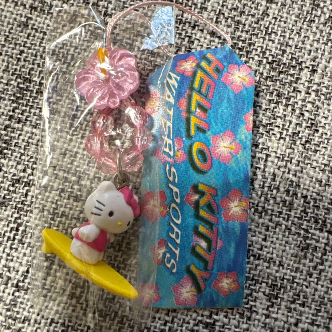 希少 レア キティ サーフィン ストラップ　根付け ビーチ