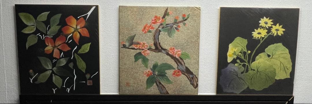 ちぎり絵 花の絵画