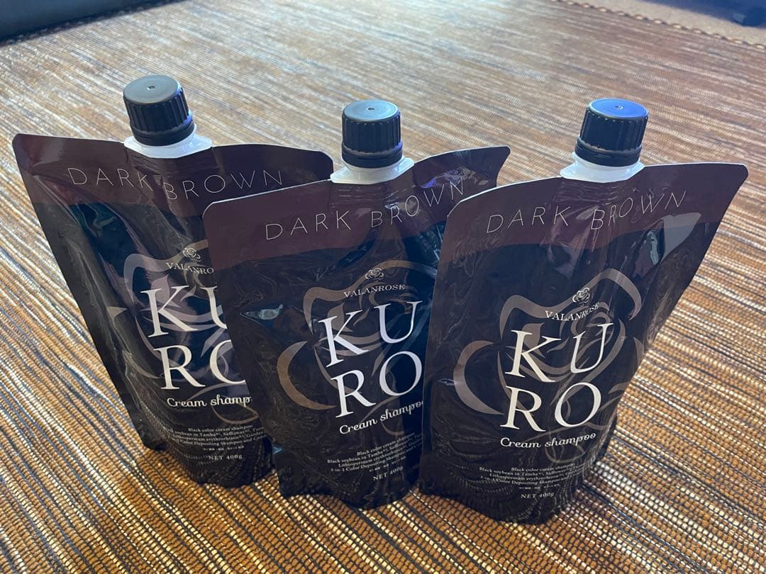 KURO ダークブラウン クリームシャンプー 3本セット 楽天市場】【LINEお友だち追加で500円クーポン】2個セット KURO