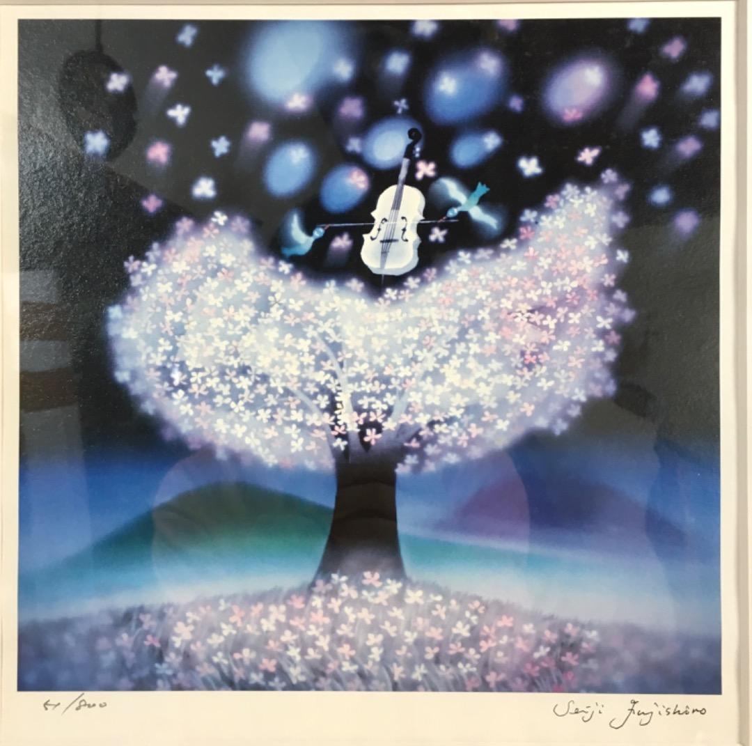 ○[作品極美品 藤城清治 ダイヤモンドスクリーニング 光の夢 本人直筆