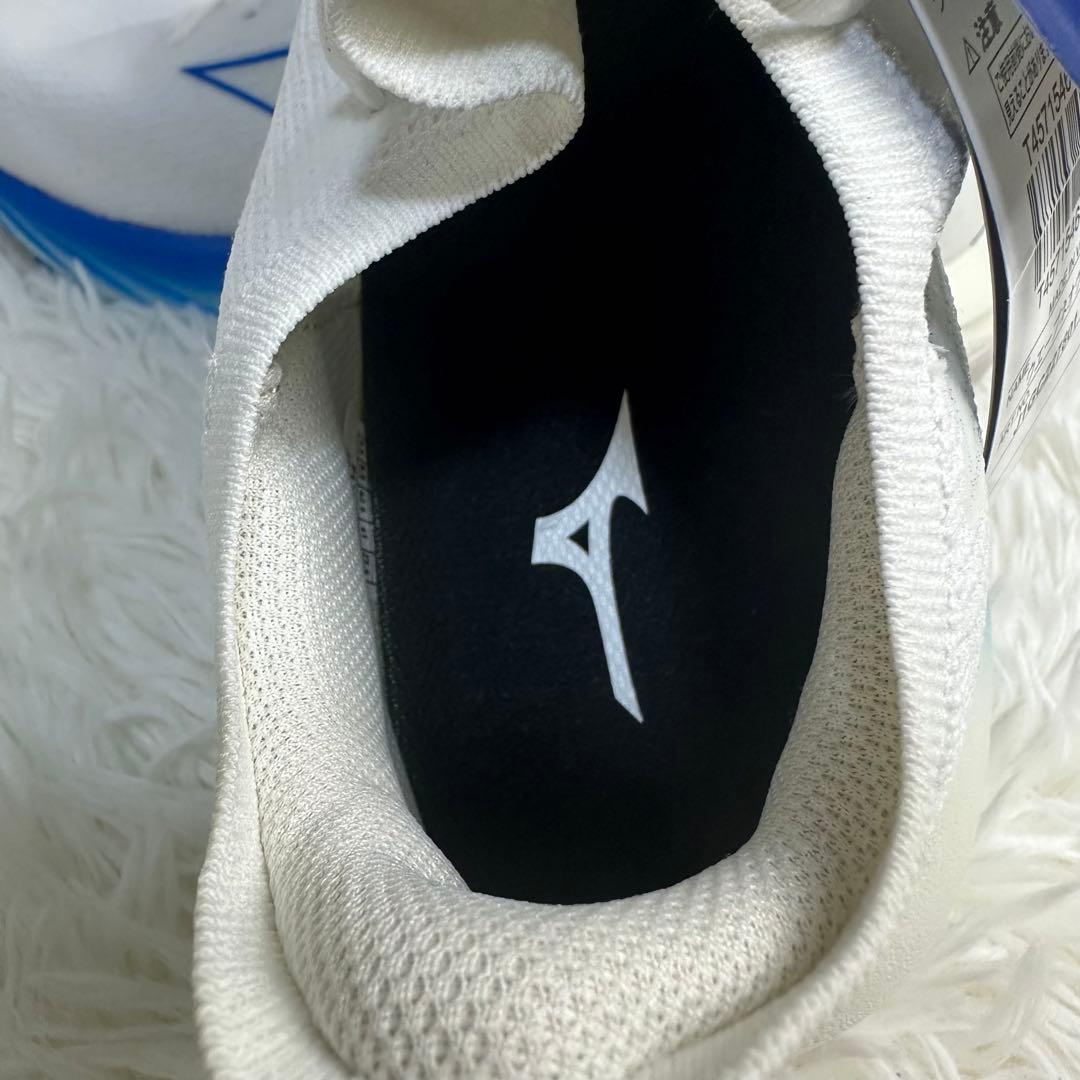 新品 Mizuno ランニングトレーニングシューズ ホワイトブルー 27.5cm