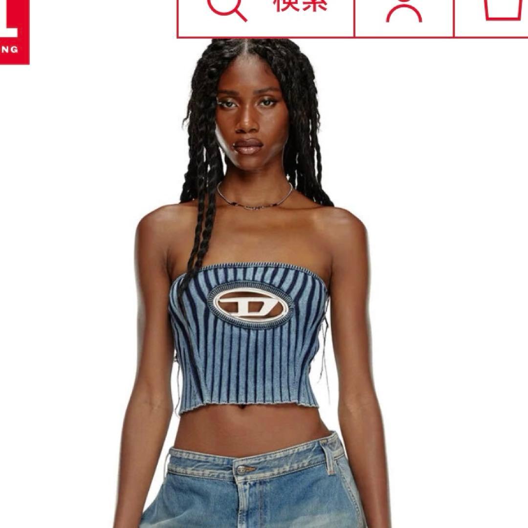 DIESEL ベアトップ　デニム　Sサイズ