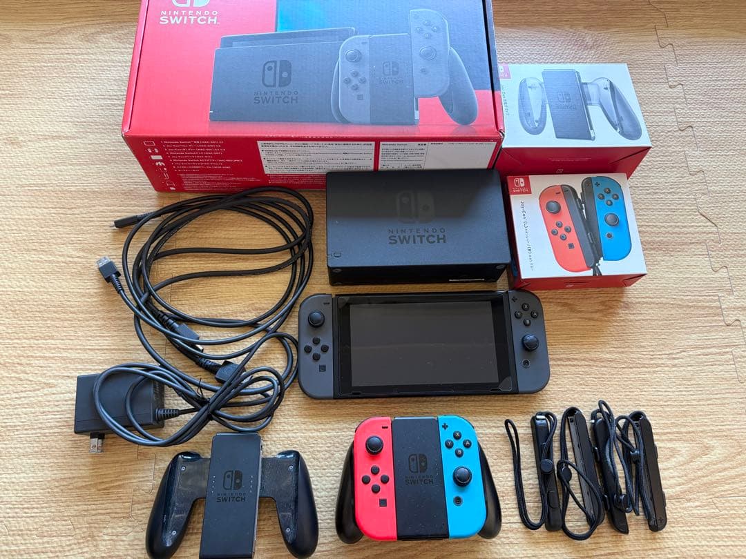 Nintendo Switch 本体 グレー/赤/青 付属品完備