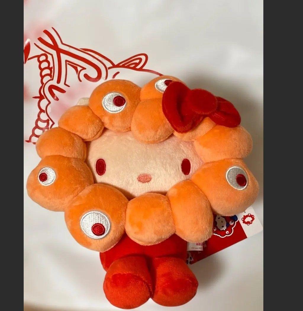 サンリオミャクミャク　推しカラー　キティ　ぬいぐるみM キティ なりきりぬいぐるみ サンリオ ミャクミャク 推しカラー