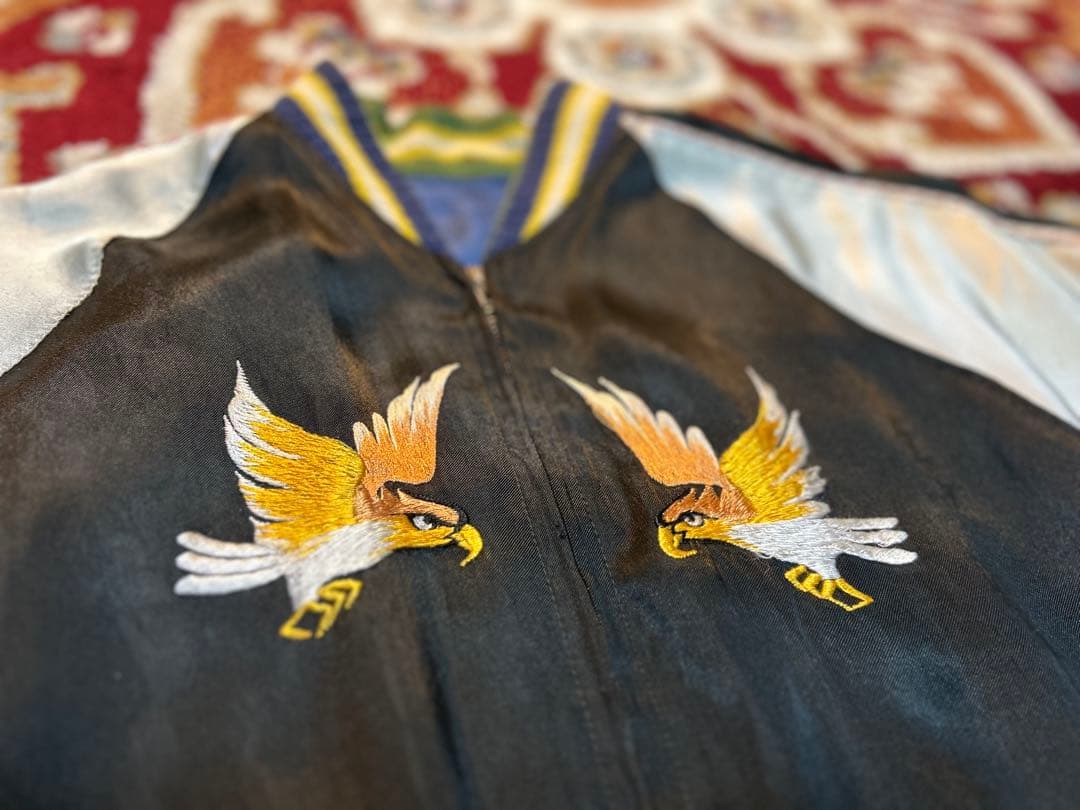 スカジャン　両A面　50s オリジナル　ヴィンテージ　レア　Mサイズ