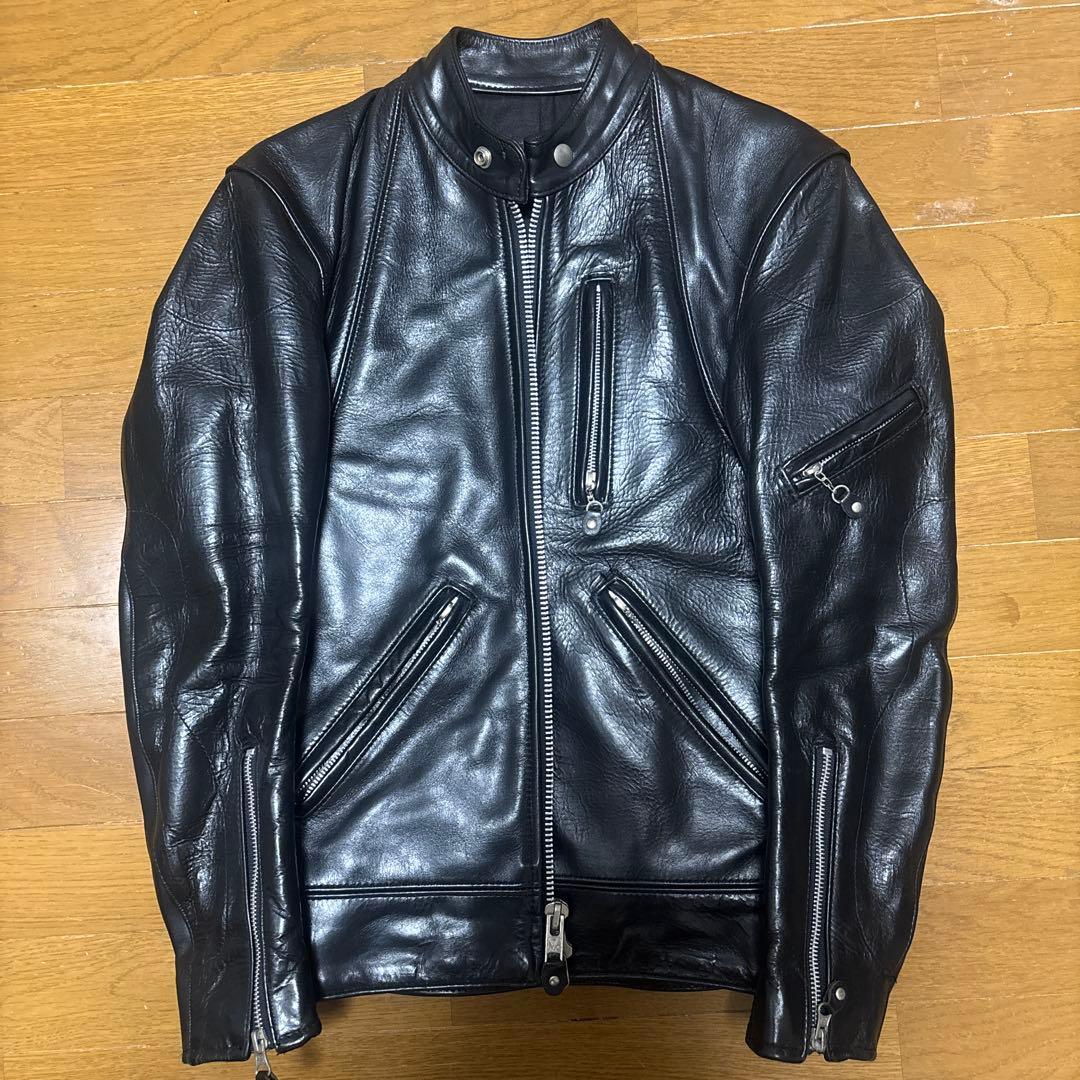 vanson leathers ブラックレザー ジャケット 34