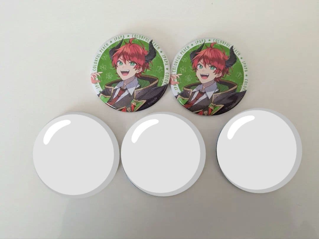 じゃぱぱ 魔法学園 缶バッジ 5点セット からぴち カラフルピーチ