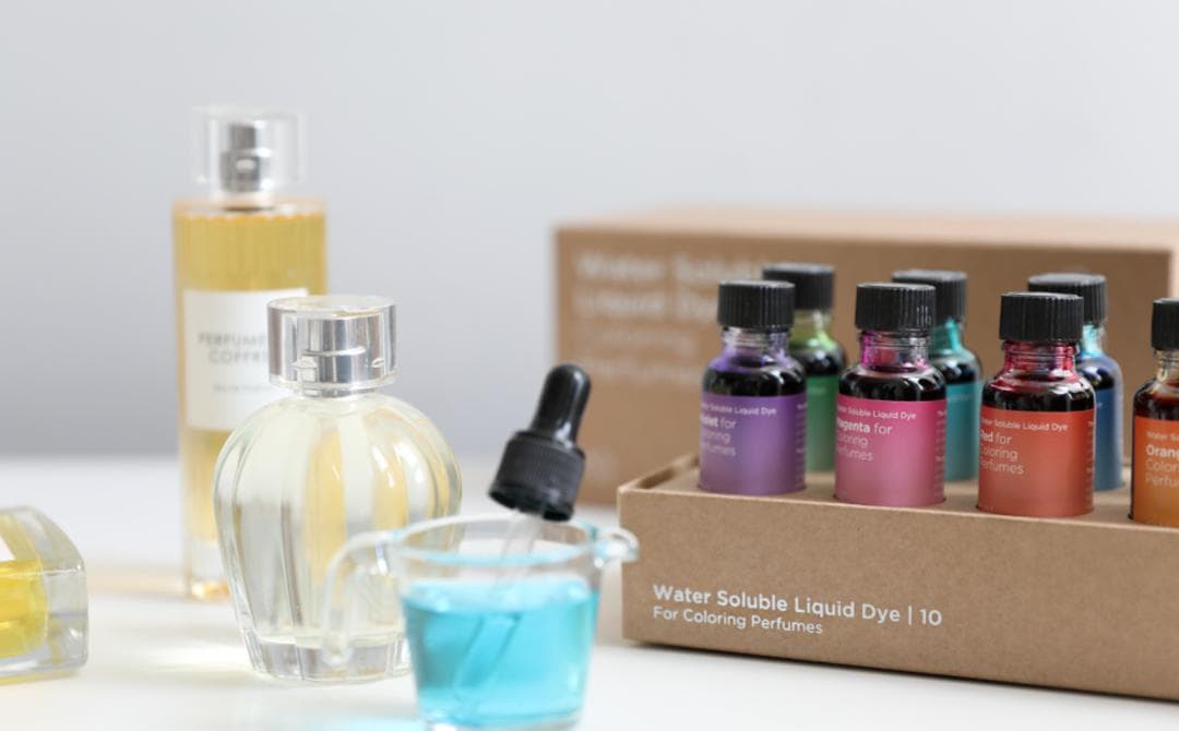 液体染料（水溶性）20ml×10色セット　香水　ルームスプレーの着色に