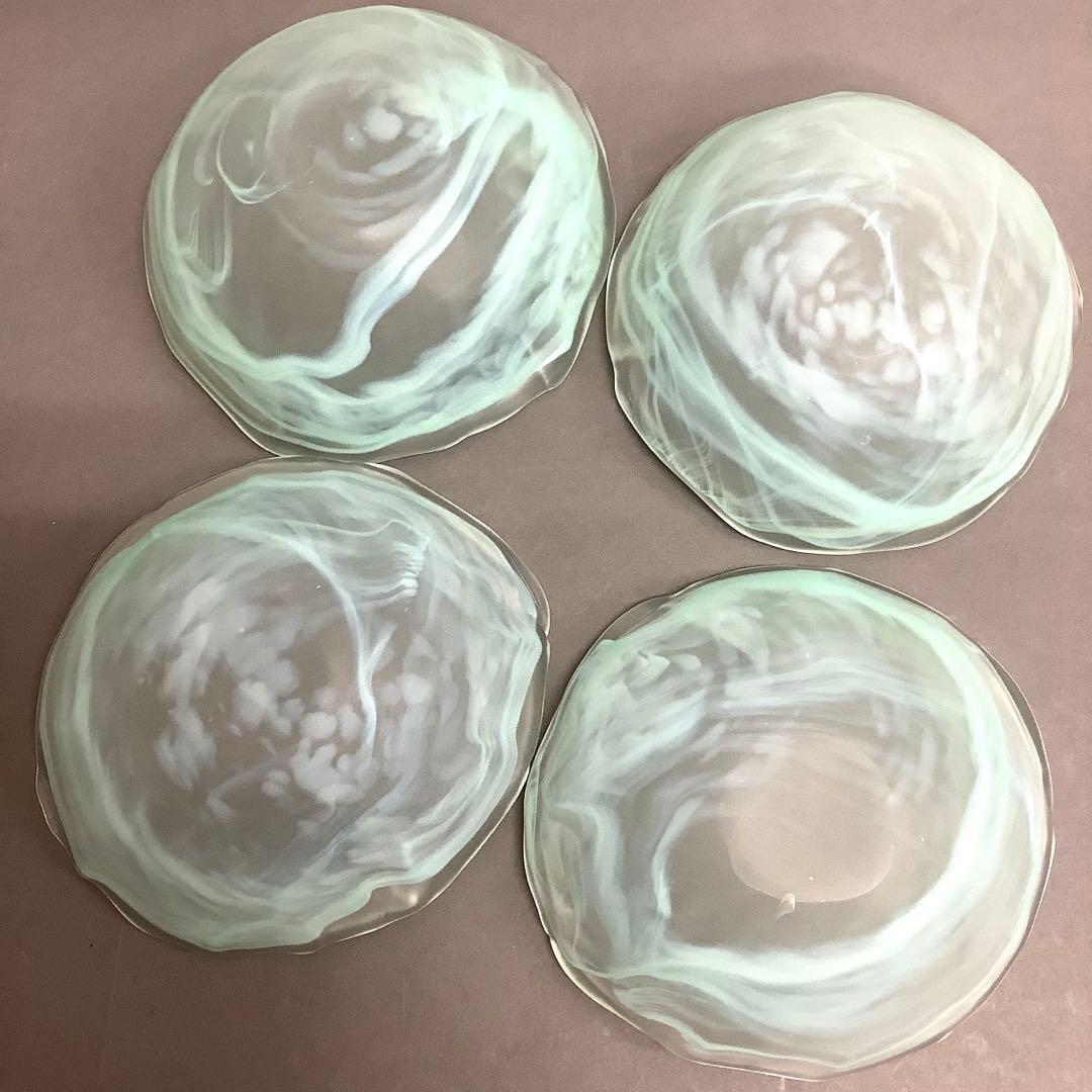 と*ち様 【美品‼︎】橋田喬平 手吹 ガラス皿 吹向付 小鉢 4枚セット