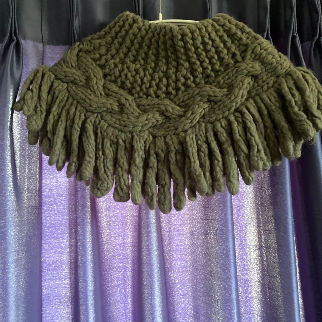 morimon　HYKE ケーブル編み ニットネックウォーマ