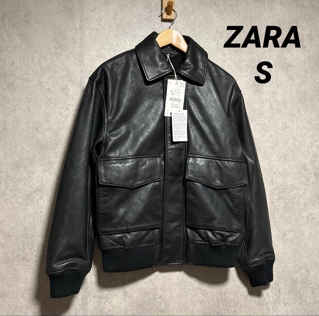 ZARA ザラ レザーポケットジャケット S