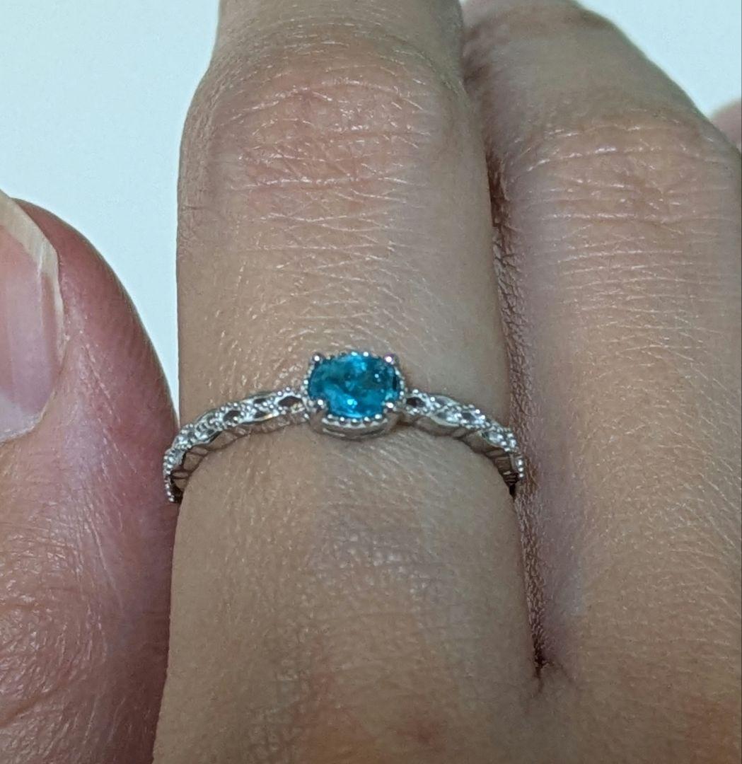 ノ*リ様 銅1.5%パライバトルマリン0.201ctリング