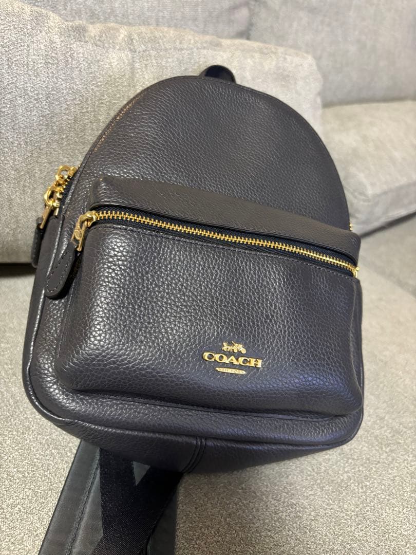 COACH 黒 レザー リュック