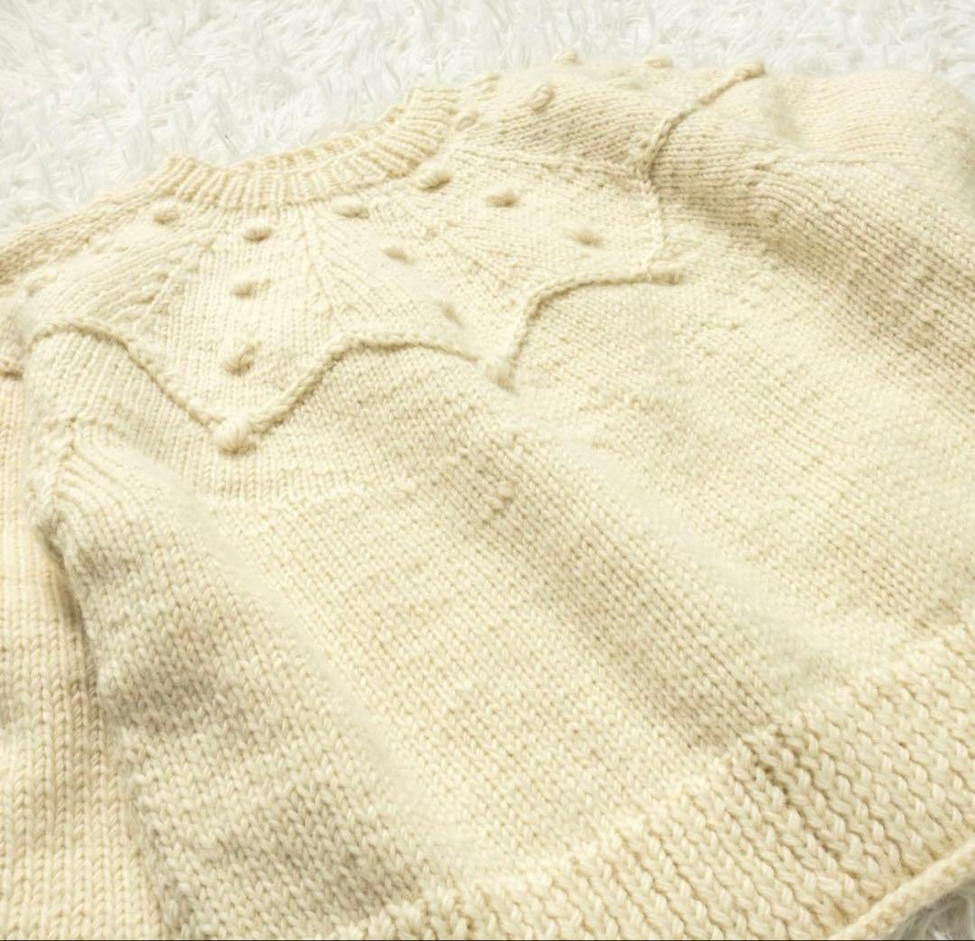 ビュルデサボン 24AW ネパールハンドニット ジグザグ求心 プルオーバー