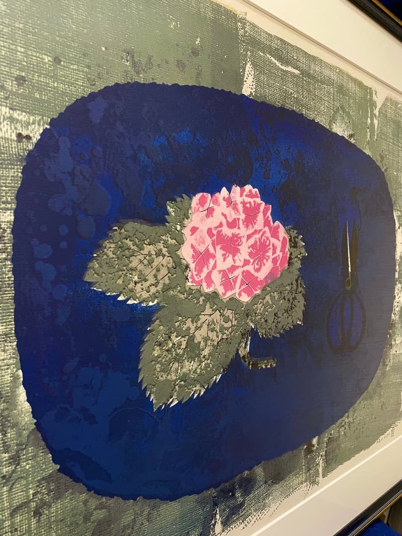 中村直人『紫陽花』リトグラフ 100部限定 作家直筆サイン入り 状態綺麗です