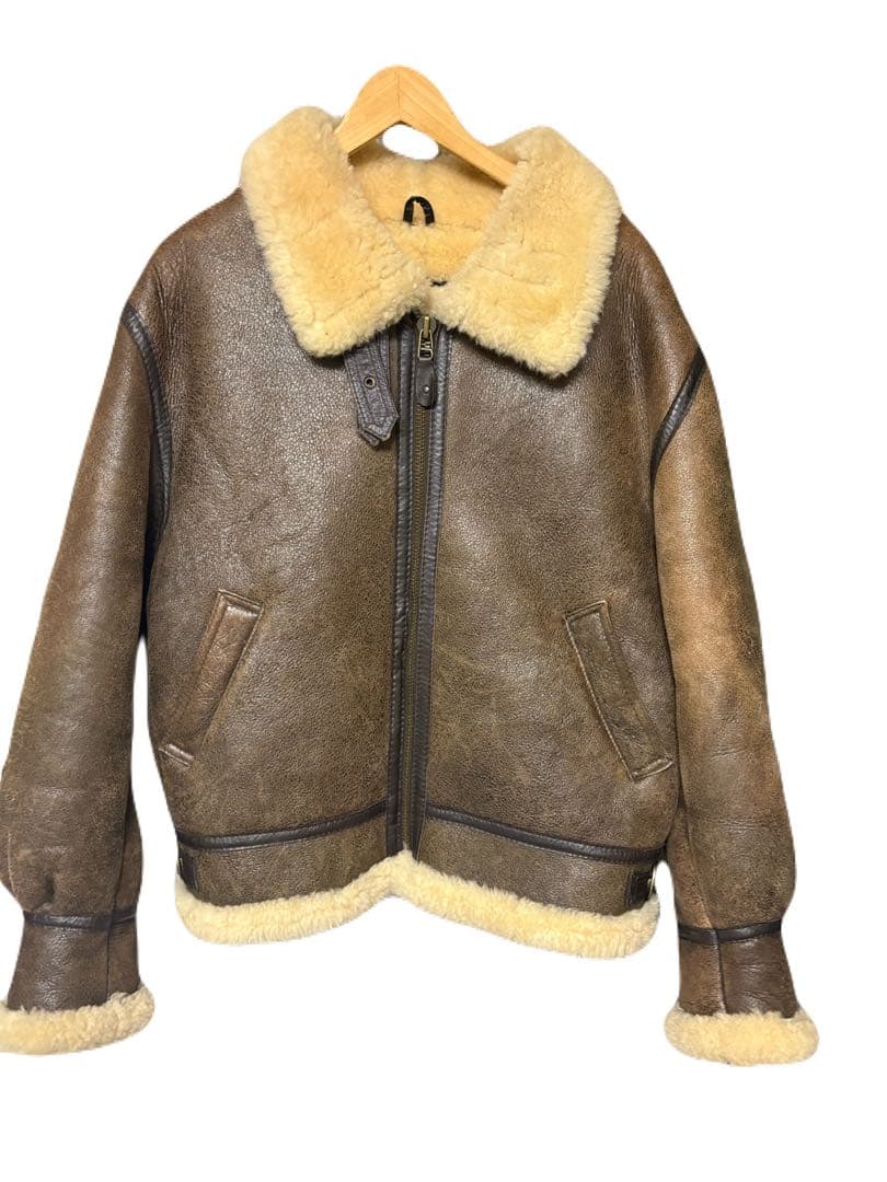 B3 ジャケット　リアルレザー　羊革　フライトジャケット　シープスキン