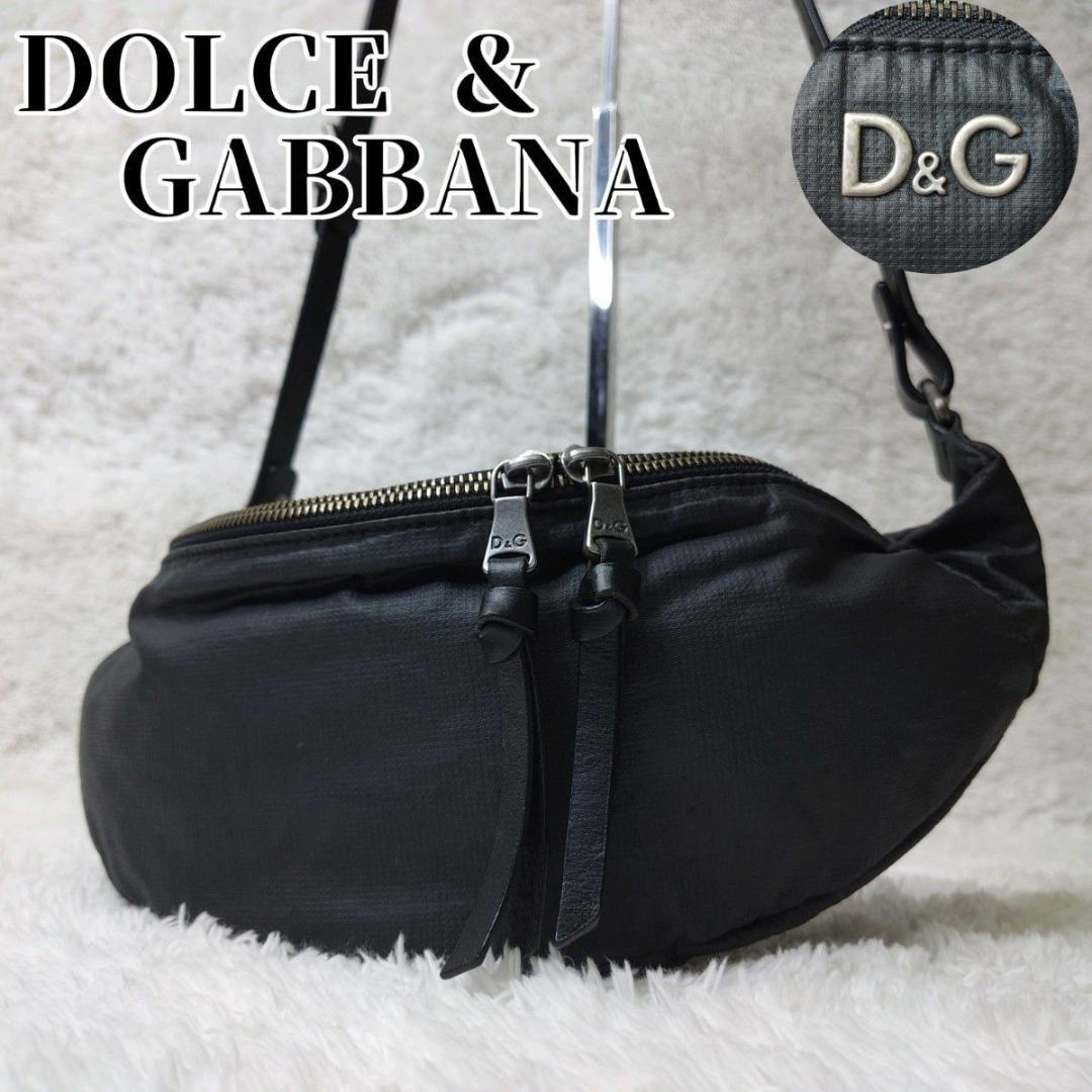 美品】 DOLCE GABBANA ドルガバ ボディバッグ ナイロン 黒 - メルカリ
