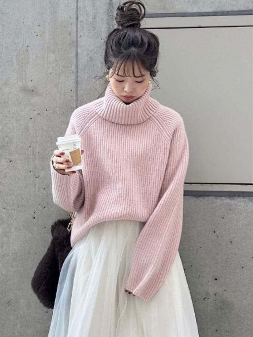 【新品未使用タグ付】anuans ニット　カシミヤ混