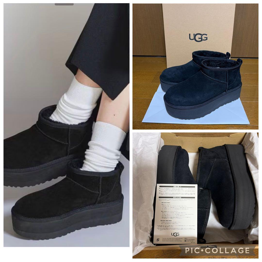 UGG/CLASSIC ULTRA MINI PLATFORM 黒 25センチ - メルカリ