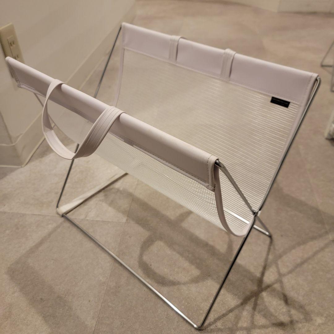 サキ 手荷物入れ セルフワゴン メッシュ×レザー調 ホワイト R-358 3点 SAKI(サキ) セルフワゴン・メッシュ×レザー調PVC ホワイト R-358