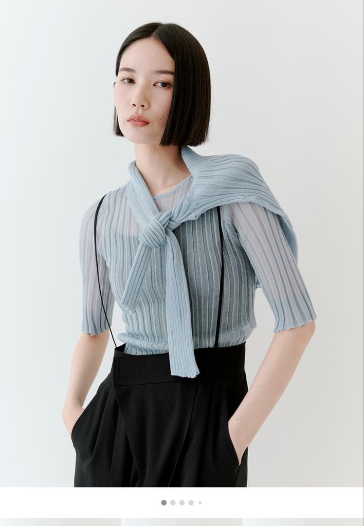 STUNNING LURE ｒシアーリブニットTシャツ