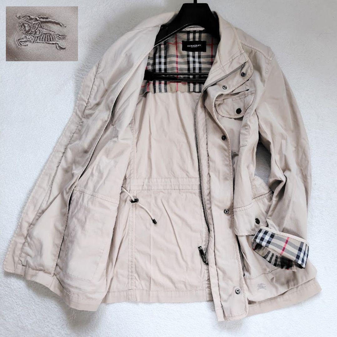 極美品　L　バーバリーロンドン　ブルゾン　メガチェック　刺繍　ホースロゴ