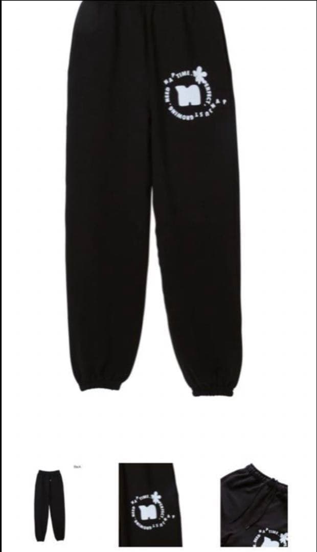 naptime ナップタイム 上下 セット スウェットパンツ プルオーバー 黒S