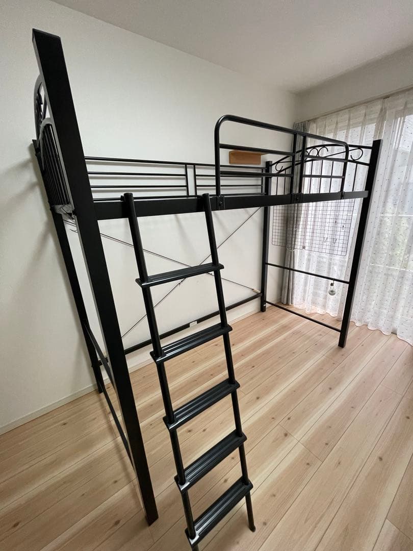 【坂田店長専用】ロフトベッド スチール製【ブラック】
