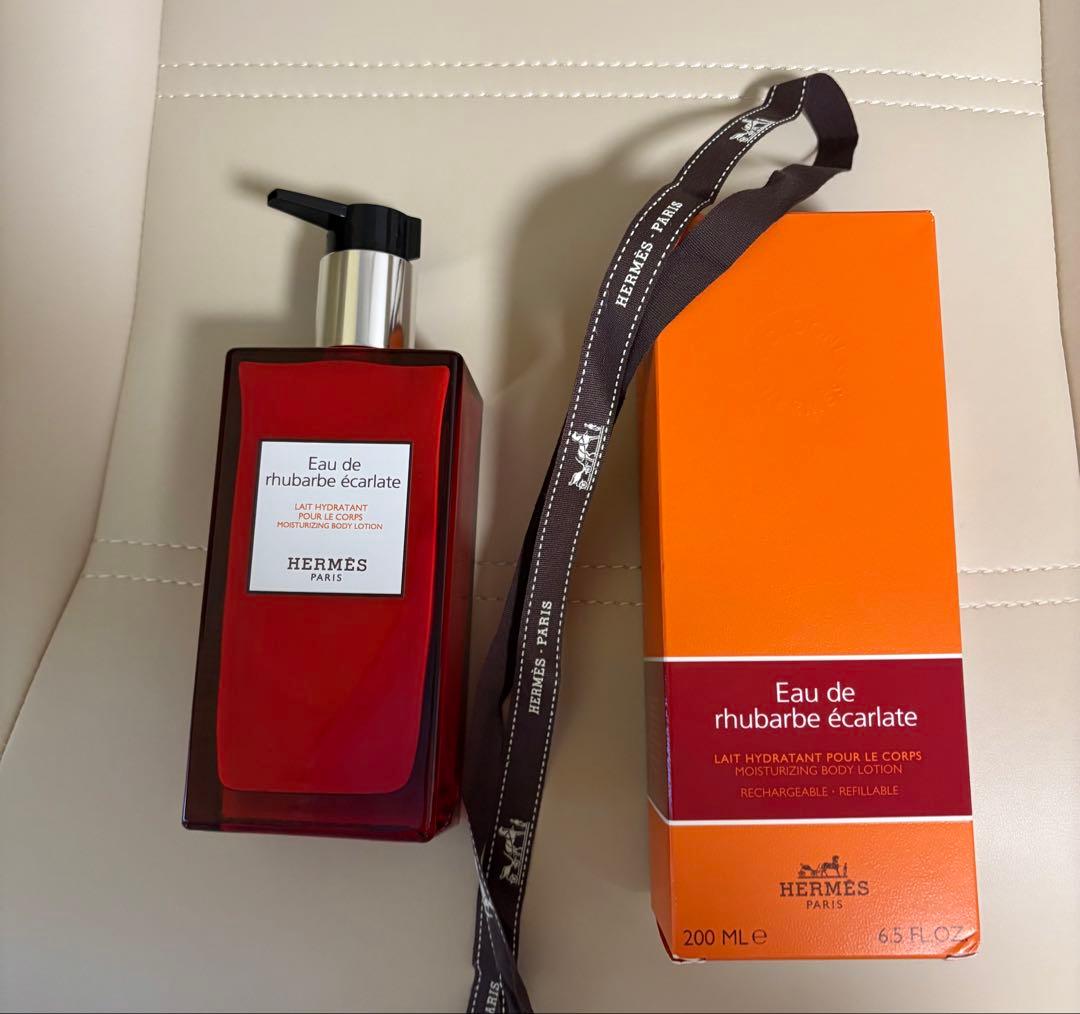【新品未使用】エルメス オー ドゥ ルバーブ エカルラット ボディローション