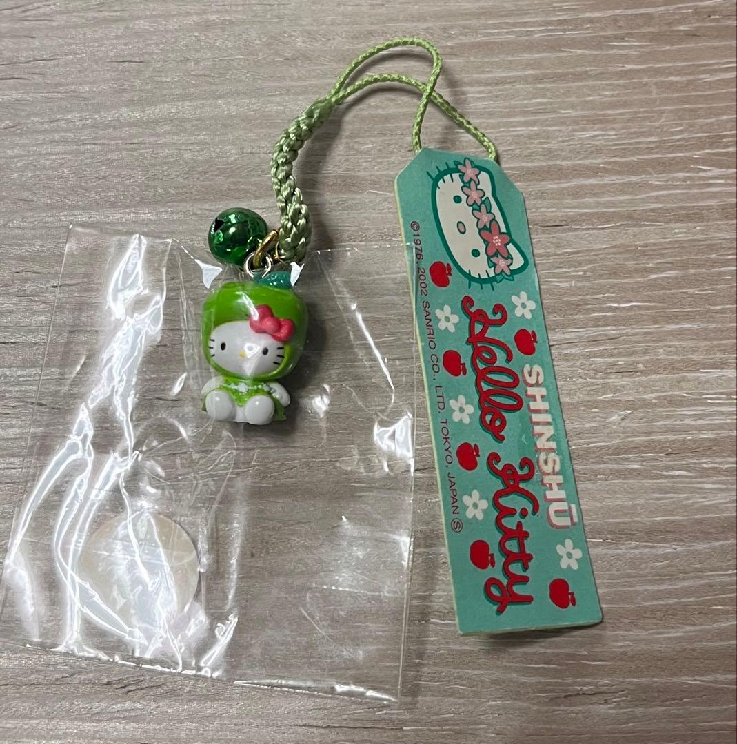 激レア◎信州長野限定◎青りんごキティ◎根付けストラップ - メルカリ