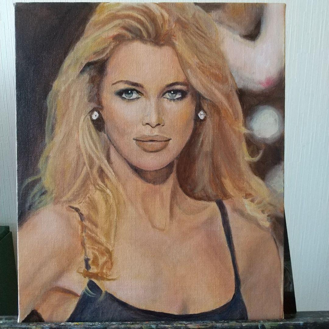 人物画#14 女性の肖像 油彩画 8号 F8 油絵