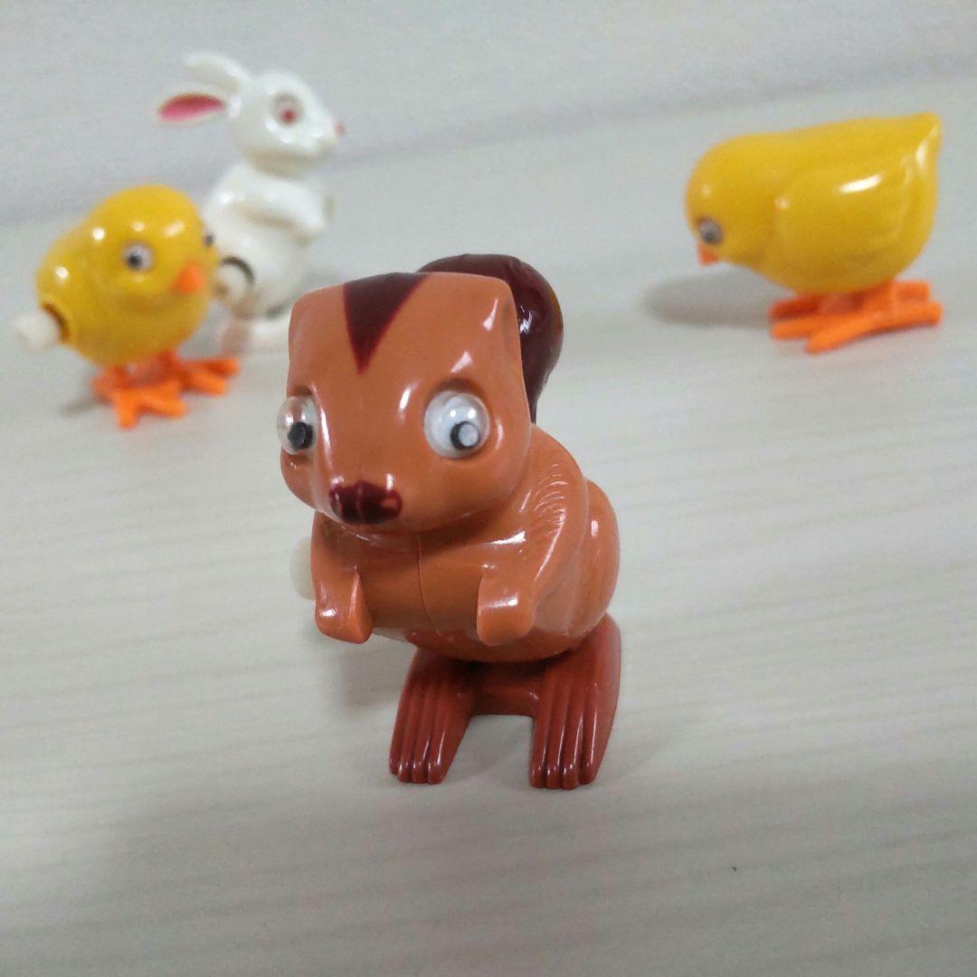 1977年製 トミー ゼンマイ 玩具 昭和 レトロ ひよこ うさぎ りす