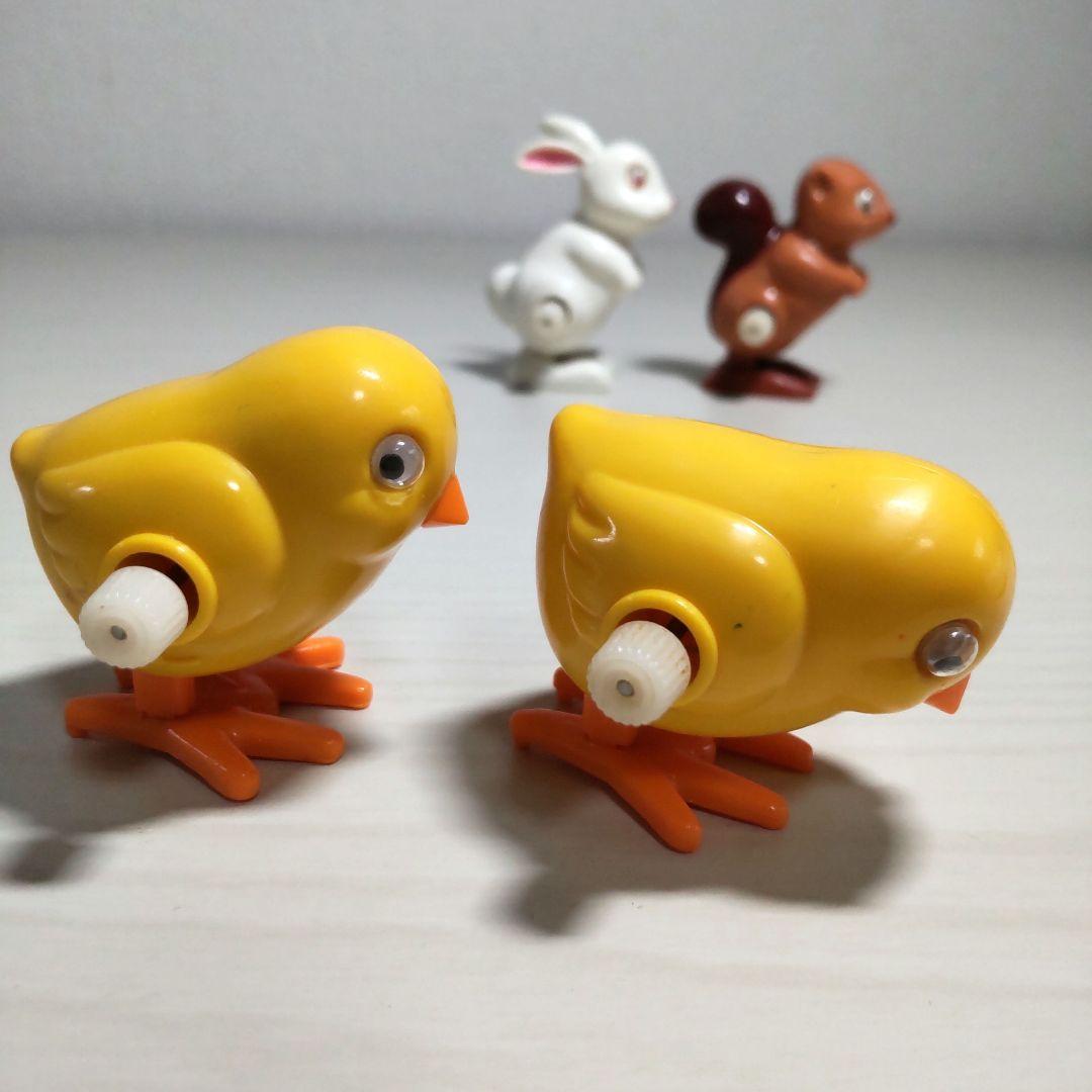 1977年製 トミー ゼンマイ 玩具 昭和 レトロ ひよこ うさぎ りす