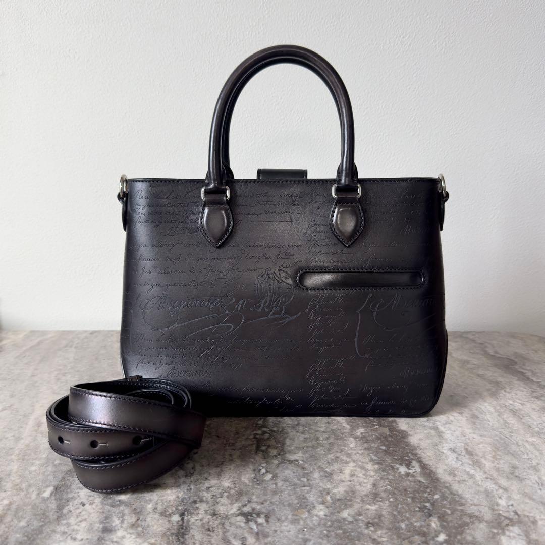 定価46.2万円 ベルルッティ トゥジュールXS スクリットレザートートバッグ