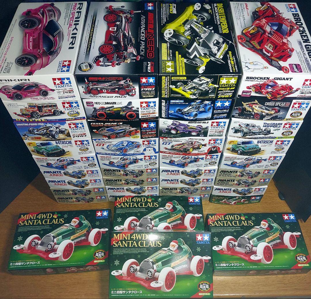 新品 TAMIYA ミニ四駆 大量 未組立 40台セット 引退 特別 限定 SP フルカウルミニ四駆30周年 レッドスリックタイヤ＆金メッキホイール