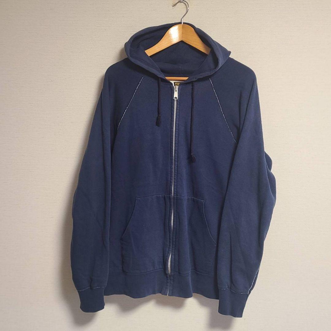 テンダーロイン スウェット ジップパーカー 羽織 M ネイビー 長袖 シンプル