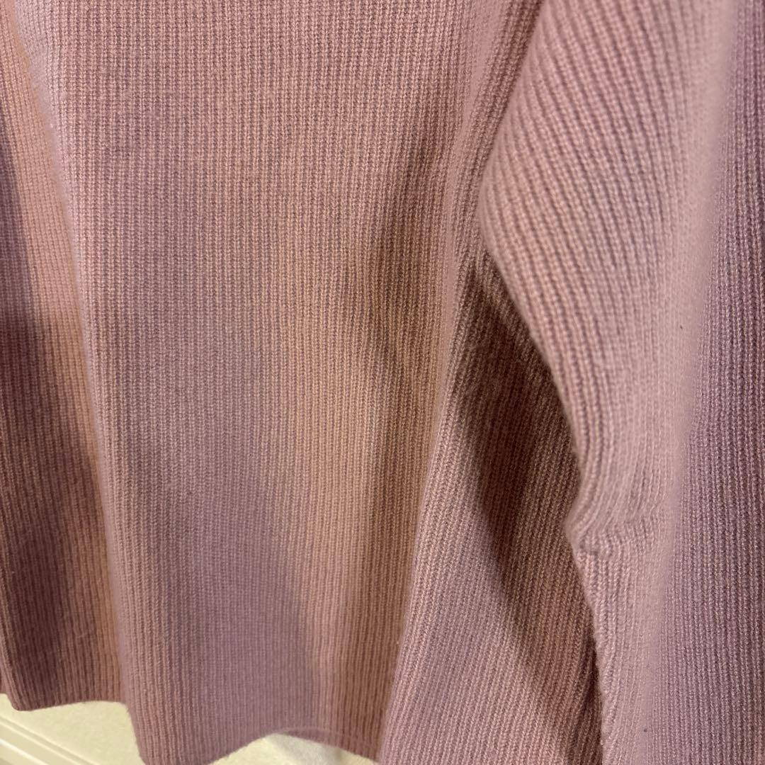 ラウンジドレス】Vネックカシミヤ100%ニット ピンク - メルカリ