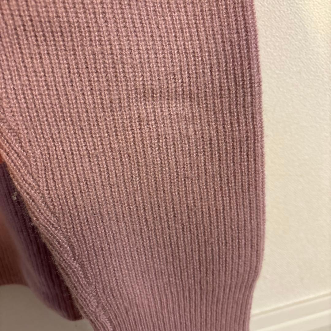 ラウンジドレス】Vネックカシミヤ100%ニット ピンク - メルカリ