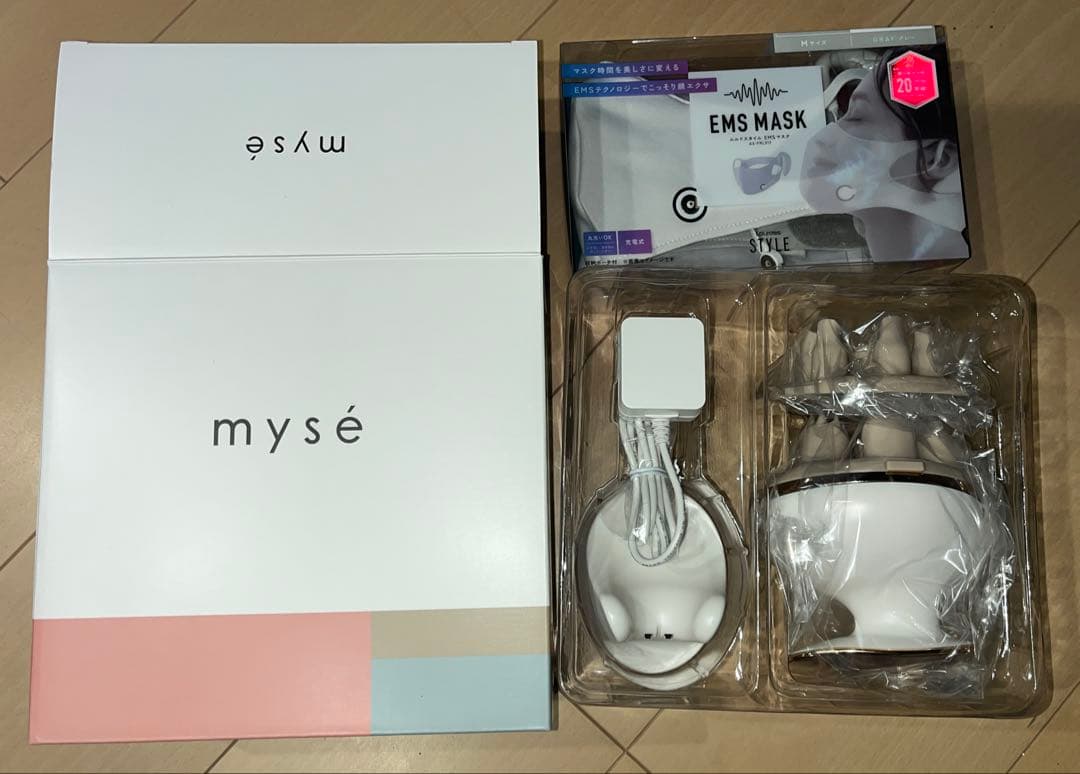美容【新品】 myse MS-31N EMS AX-FRL912 GRAY ルルド 値下げしました！ EMS マスク AX-FRL912 顔 フェイスケア 美顔